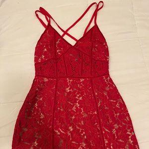 red lace dress